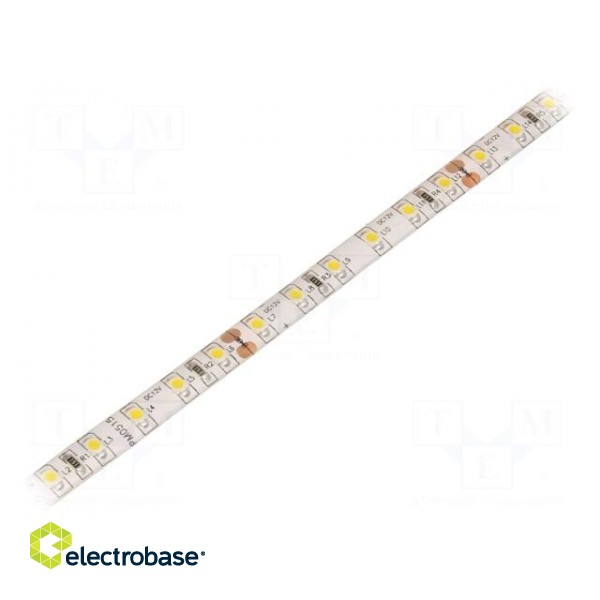 LED tape | white warm | 3528 | 12V | LED/m: 96 | 10mm | white PCB | 120°