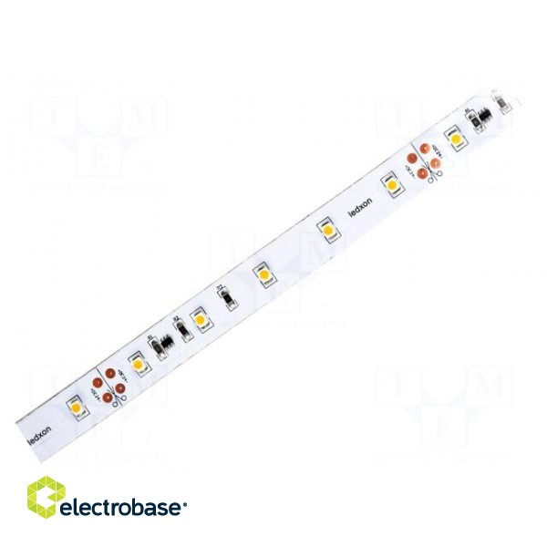 LED tape | white warm | 3528 | 24V | LED/m: 50 | W: 12mm | 120° | IP20