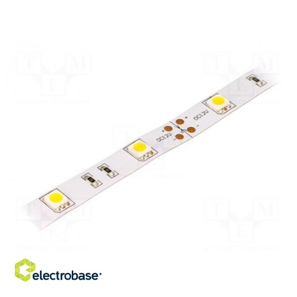 LED tape | white warm | 5050 | 12V | LED/m: 30 | W: 14.36mm | 120° | IP20 image 1