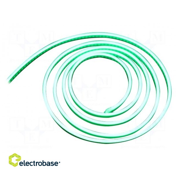 NEON LED tape | green | 2835 | 24V | LED/m: 120 | 6mm | IP65 | 8W/m image 2