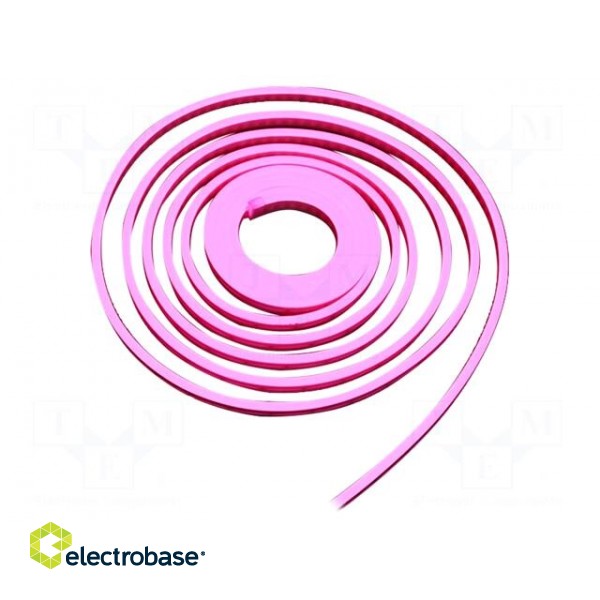 NEON LED tape | pink | 2835 | 24V | LED/m: 120 | 6mm | IP65 | 8W/m | Thk: 12mm image 2