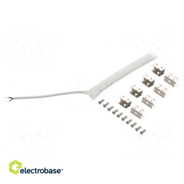 NEON LED tape | white warm | 24V | LED/m: 120 | 8mm | IP65 | 6W/m paveikslėlis 2