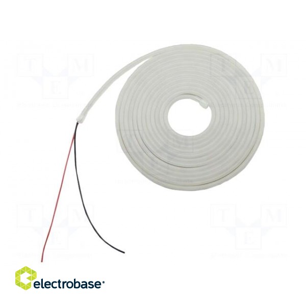 NEON LED tape | white cold | 2835 | 12V | LED/m: 120 | 6mm | IP65 | 8W/m image 1