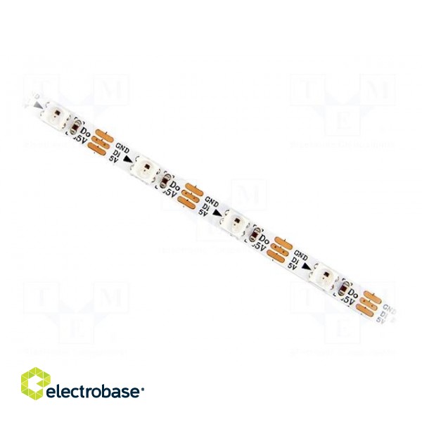 Programmable LED tape | RGB | 3535 | 5V | LED/m: 60 | 4mm | white PCB