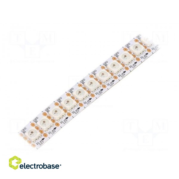 Programmable LED tape | RGB | 5050 | 12V | LED/m: 144 | 12mm | white PCB