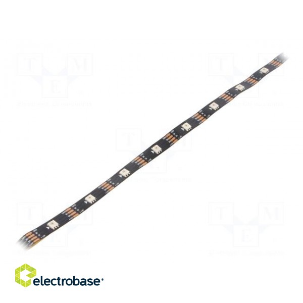 Programmable LED tape | RGB | 5050 | 12V | LED/m: 30 | 10mm | black PCB