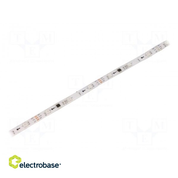 Programmable LED tape | RGB | 5050 | 12V | LED/m: 30 | 10mm | 140° | IP65 image 1