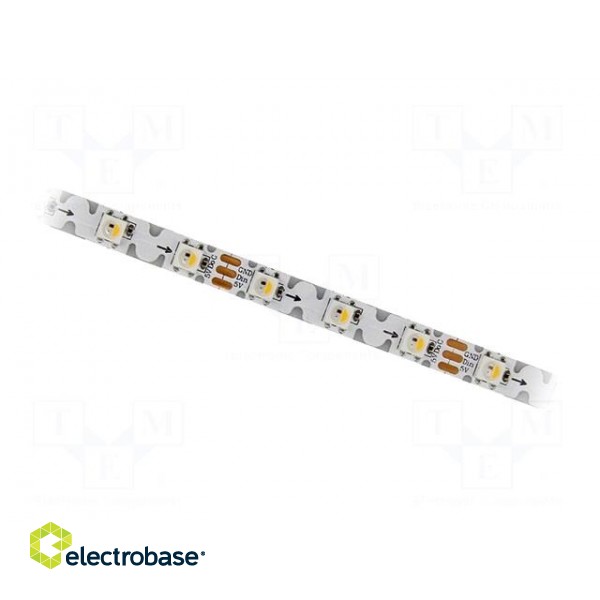 Programmable LED tape | RGB | 5050 | 5V | LED/m: 60 | 8mm | white PCB