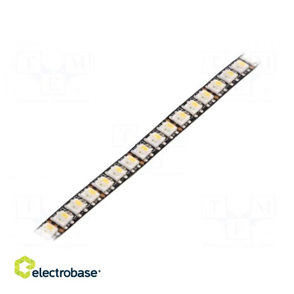 Programmable LED tape | RGBW | 5050 | 5V | LED/m: 144 | 8mm | black PCB