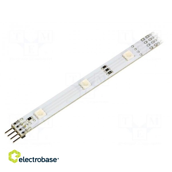 LED strip | 12V | RGB | W: 10mm | L: 300mm | 120° | Thk: 3mm | LED/m: 30 фото 2
