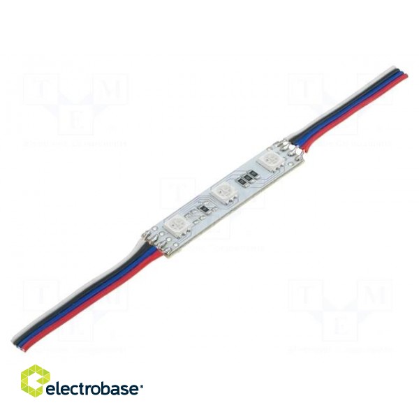 LED | RGB | 0.72W | 12VDC | 120° | No.of diodes: 3 | 50x10mm