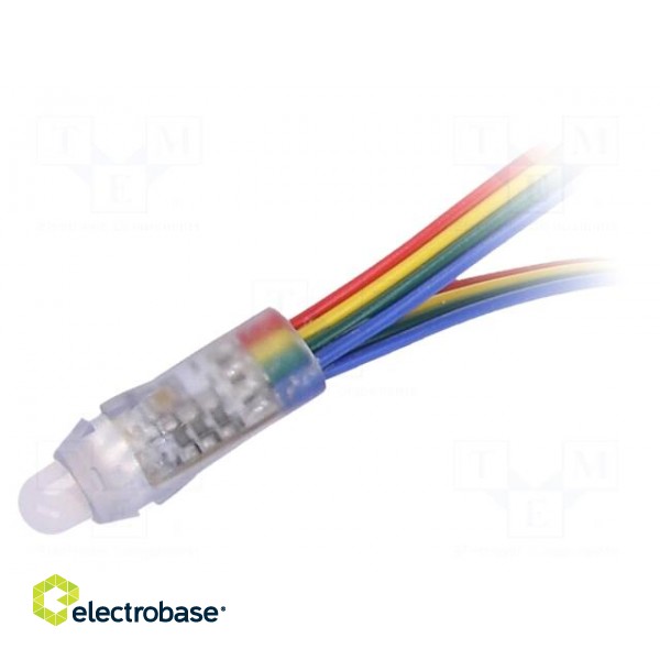 LED | RGB | No.of diodes: 50 | Ø12mm | Controller: WS2801 | 5V | THT image 2