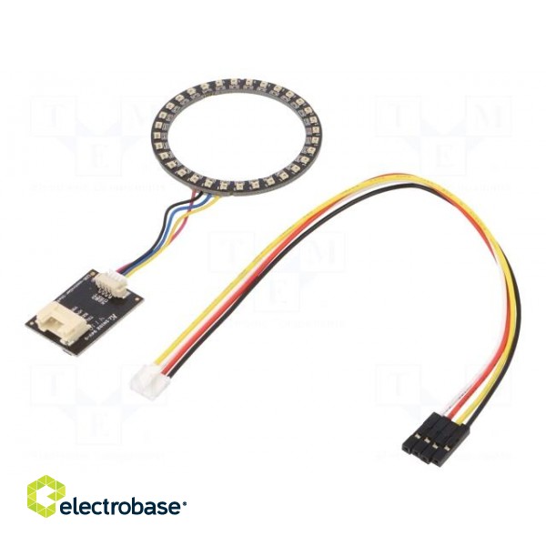 LED ring | RGB | 2.5W | 5VDC | 120° | No.of diodes: 32 | Dim: Ø51mm | 5mA