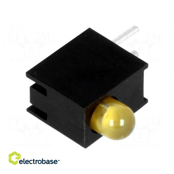 LED | in housing | amber | 3mm | No.of diodes: 1 | 20mA | 80° | 1.6÷2.6V image 1
