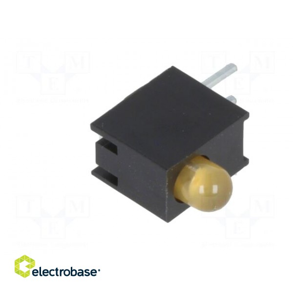 LED | in housing | amber | 3mm | No.of diodes: 1 | 20mA | 80° | 1.6÷2.6V image 2