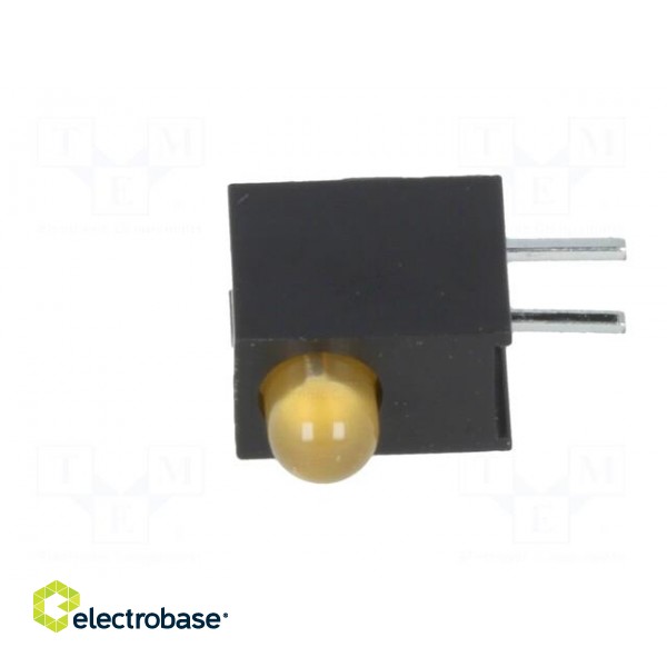 LED | in housing | amber | 3mm | No.of diodes: 1 | 20mA | 80° | 1.6÷2.6V image 3