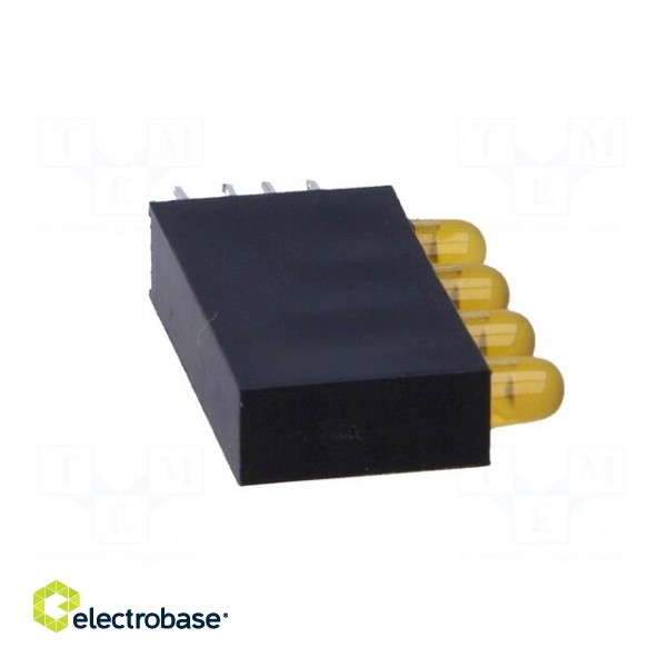 LED | in housing | amber | 3mm | No.of diodes: 4 | 20mA | 80° | 1.6÷2.6V image 7