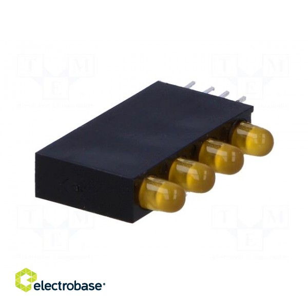 LED | in housing | amber | 3mm | No.of diodes: 4 | 20mA | 80° | 1.6÷2.6V image 8