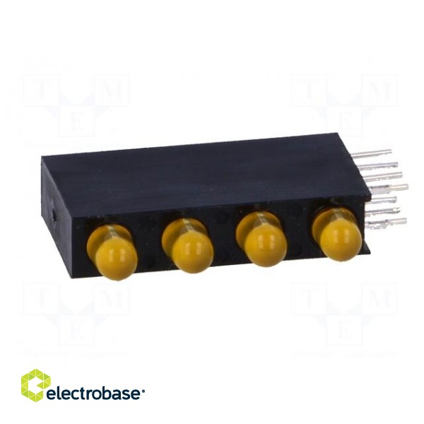 LED | in housing | amber | 3mm | No.of diodes: 4 | 20mA | 80° | 1.6÷2.6V image 9