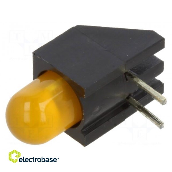 LED | in housing | amber | 5mm | No.of diodes: 1 | 20mA | Lens: diffused