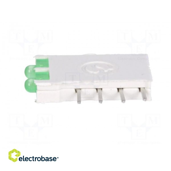 LED | in housing | green | 1.8mm | No.of diodes: 2 | 10mA | 38° | 2.1V image 3