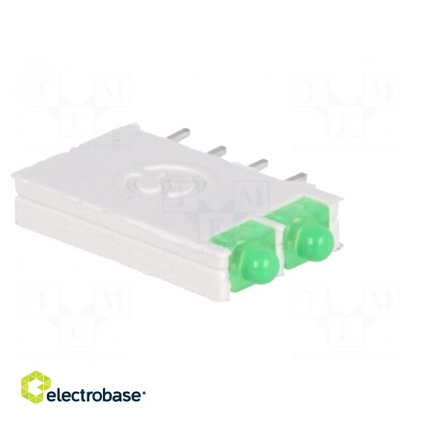 LED | in housing | green | 1.8mm | No.of diodes: 2 | 10mA | 38° | 2.1V image 8