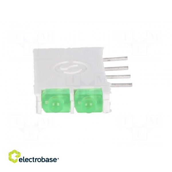 LED | in housing | green | 1.8mm | No.of diodes: 2 | 10mA | 38° | 2.1V image 9