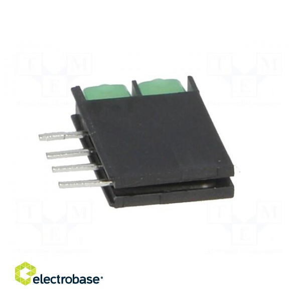 LED | in housing | green | 1.8mm | No.of diodes: 2 | 20mA | 70° | 2.2÷2.5V image 5