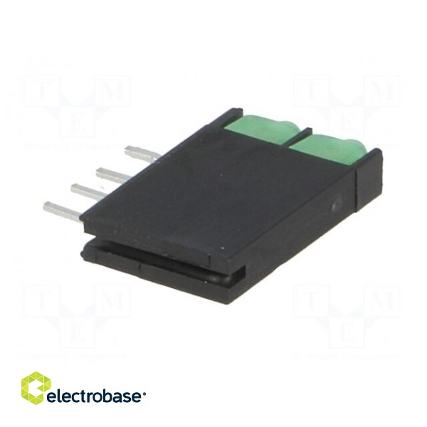 LED | in housing | green | 1.8mm | No.of diodes: 2 | 20mA | 70° | 2.2÷2.5V image 6