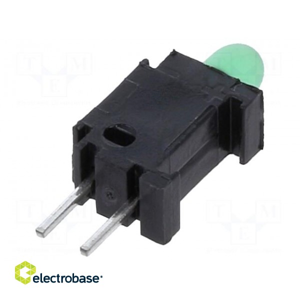 LED | in housing | green | 2.8mm | No.of diodes: 1 | 20mA | 40° | 10÷20mcd фото 2