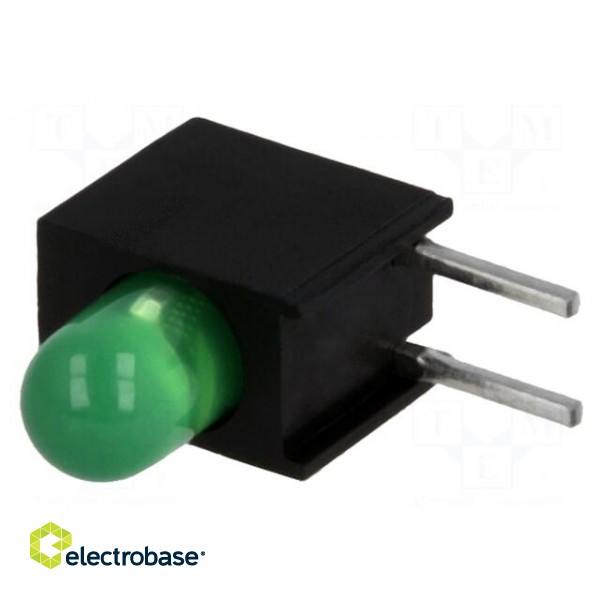 LED | in housing | green | 3.4mm | No.of diodes: 1 | 20mA | 60° | 2.2÷2.5V image 1