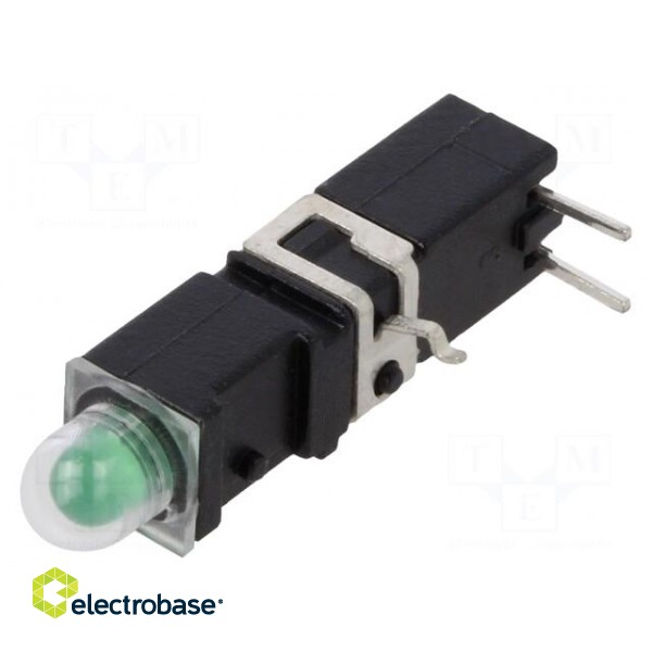 LED | in housing | green | 3.9mm | No.of diodes: 1 | 2mA | 60° | 1÷5mcd