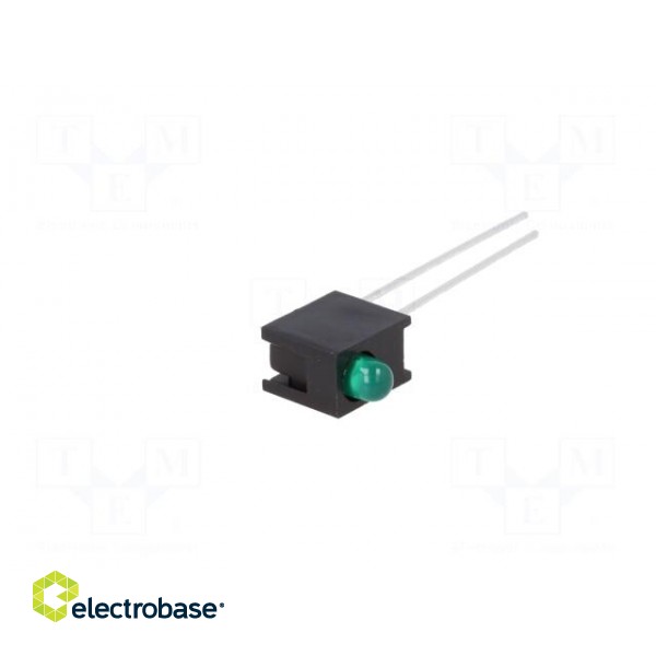LED | in housing | green | 3mm | No.of diodes: 1 | 10mA | 60° | 1.5÷2.7V paveikslėlis 2