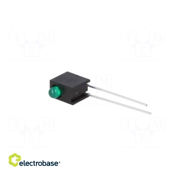 LED | in housing | green | 3mm | No.of diodes: 1 | 10mA | 60° | 1.5÷2.7V image 2