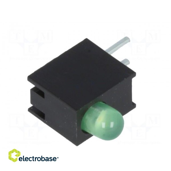 LED | in housing | green | 3mm | No.of diodes: 1 | 20mA | 80° | 1.6÷2.6V image 2