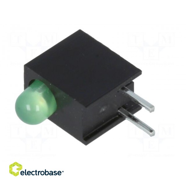 LED | in housing | green | 3mm | No.of diodes: 1 | 20mA | 80° | 1.6÷2.6V image 4