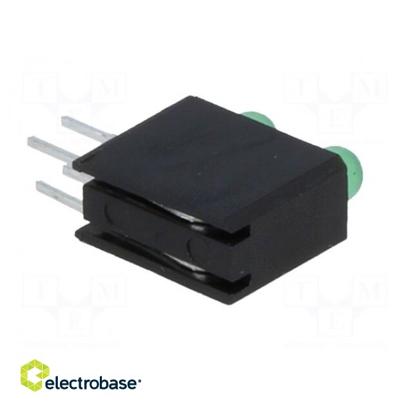 LED | in housing | green | 3mm | No.of diodes: 2 | 20mA | 40° | 2.2÷2.5V paveikslėlis 8