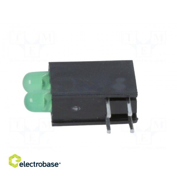 LED | in housing | green | 3mm | No.of diodes: 2 | 20mA | 40° | 2.2÷2.5V image 3
