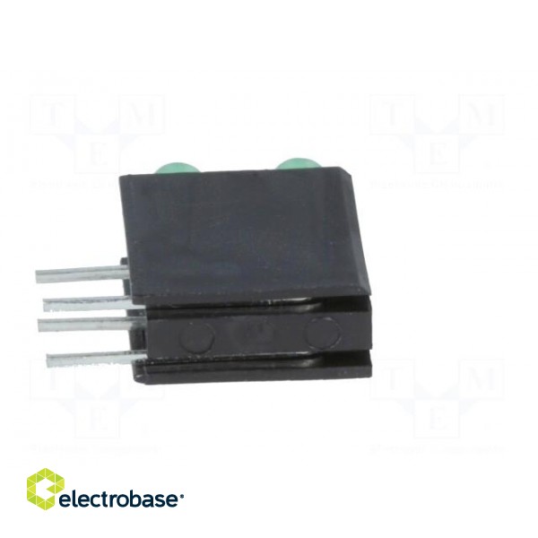 LED | in housing | green | 3mm | No.of diodes: 2 | 20mA | 40° | 2.2÷2.5V image 5