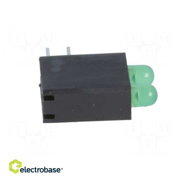 LED | in housing | green | 3mm | No.of diodes: 2 | 20mA | 40° | 2.2÷2.5V image 7