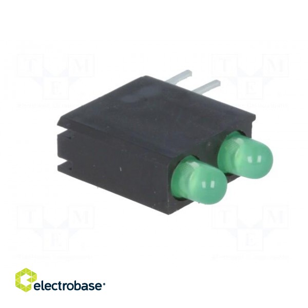 LED | in housing | green | 3mm | No.of diodes: 2 | 20mA | 40° | 2.2÷2.5V image 8