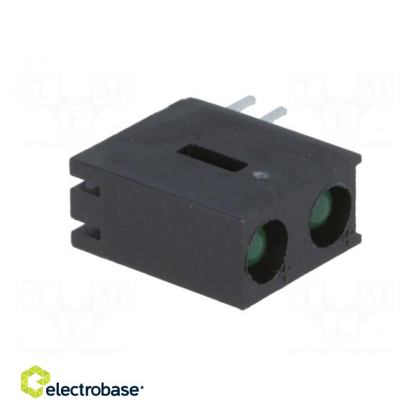 LED | in housing | green | 3mm | No.of diodes: 2 | 20mA | 40° | 2.2÷2.5V image 8