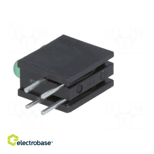 LED | in housing | green | 3mm | No.of diodes: 2 | 20mA | 60° | 2.2÷2.5V paveikslėlis 6
