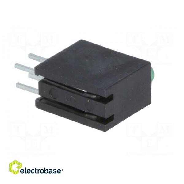 LED | in housing | green | 3mm | No.of diodes: 2 | 20mA | 60° | 2.2÷2.5V paveikslėlis 8