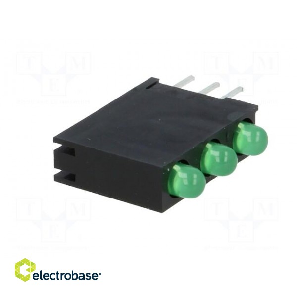 LED | in housing | green | 3mm | No.of diodes: 3 | 20mA | 40° | 2.2÷2.5V фото 8
