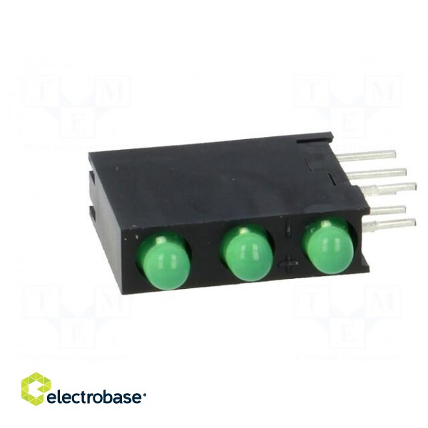 LED | in housing | green | 3mm | No.of diodes: 3 | 20mA | 40° | 2.2÷2.5V фото 9