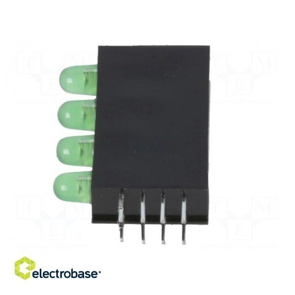 LED | in housing | green | 3mm | No.of diodes: 4 | 20mA | 80° | 1.6÷2.6V image 5