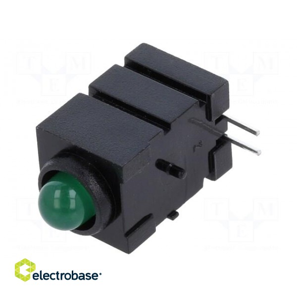 LED | in housing | green | 5mm | No.of diodes: 1 | 20mA | 60° | 15÷30mcd фото 1