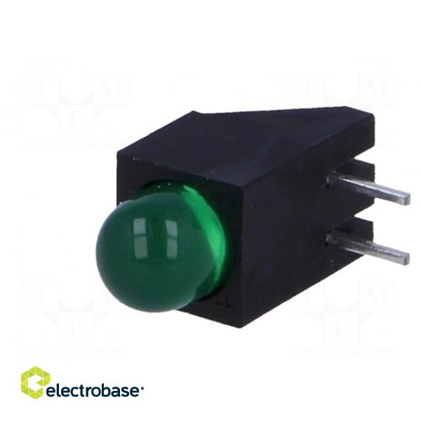 LED | in housing | green | 5mm | No.of diodes: 1 | 20mA | 60° | 2.2÷2.5V image 2