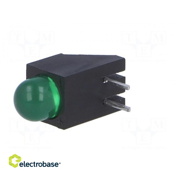 LED | in housing | green | 5mm | No.of diodes: 1 | 20mA | 60° | 2.2÷2.5V paveikslėlis 2